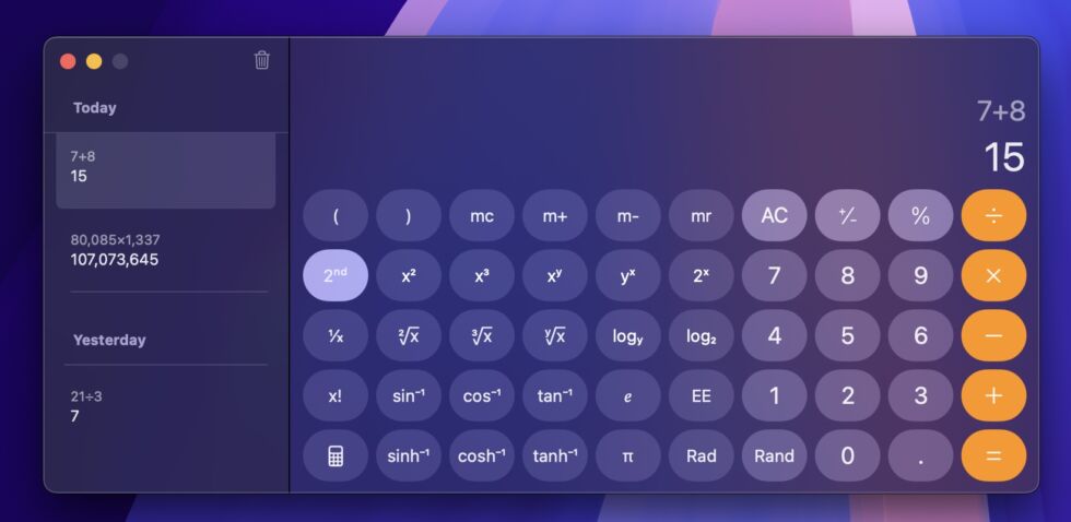 macOS and iPadOS now share the same SwiftUI-based Calculator app.