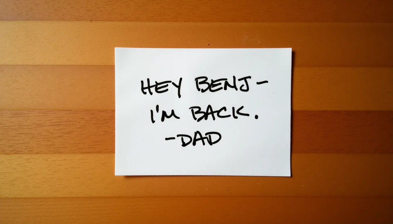 An AI-generated image using Flux and "Dad's Uppercase."