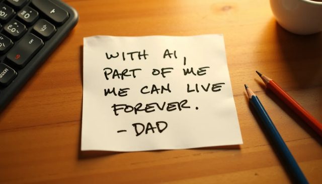 An AI-generated image using Flux and "Dad's Uppercase."