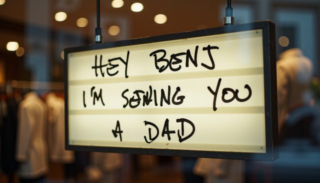 A failed AI-generated image using Flux and "Dad's Uppercase."