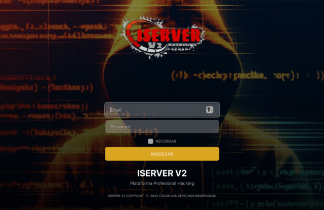 The iServer site as it looked before the shutdown.