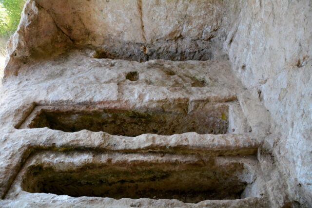 Burials excavated at the Las Gobas site.