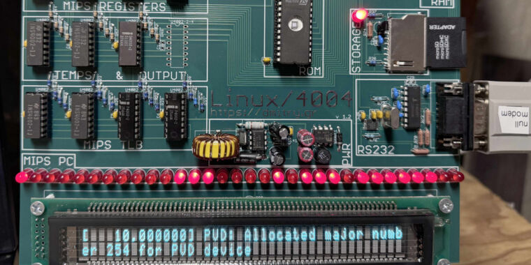 Hardware hacker Dmitry Grinberg recently achieved what might sound impossible: booting Linux on the Intel 4004, the world's first commercial microproc