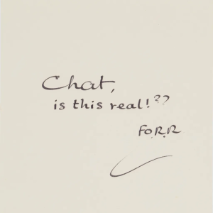 An AI-generated image created using Flux and a special model trained on J.R.R. Tolkien's handwriting.