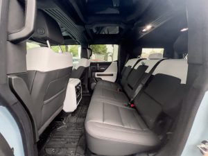 Hummer EV SUV rear seats