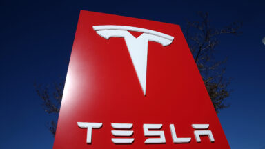 A Tesla sign