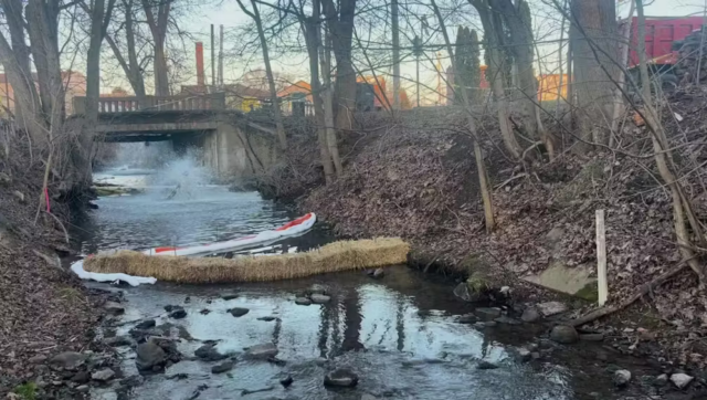 Equipment installed at various points along contaminated creeks to aerate the water ended up releasing chemicals into the air.