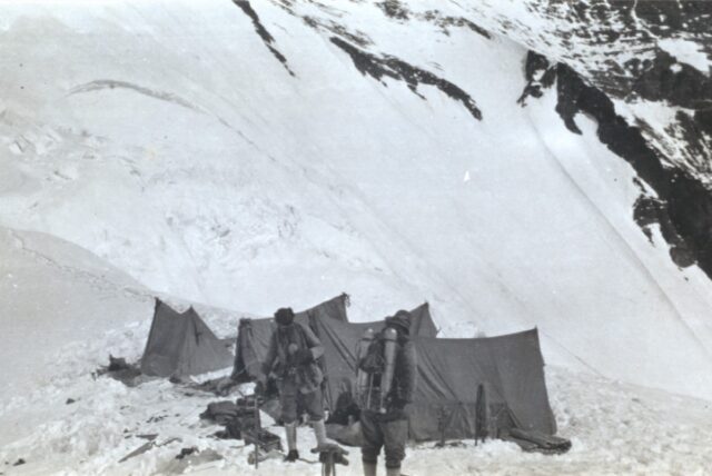 Mallory and Irvine leaving North Col for the last climb—the last image of the men.