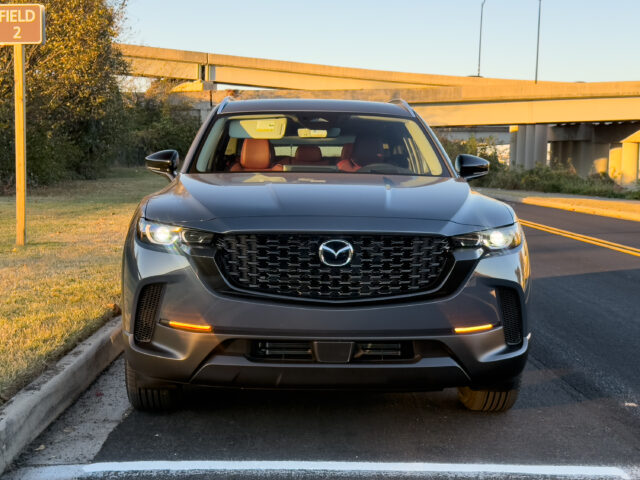 A Madza CX-50 head-on