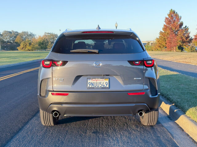 A Madza CX-50 from the rear