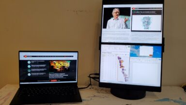 Dual-screen portable monitor