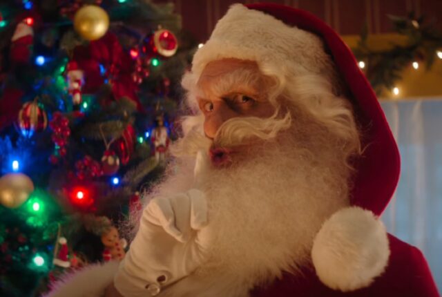 The film comes out just in time for the Christmas season, so naturally Gerald Robotnik disguises himself as Santa.