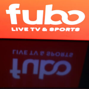In this photo illustration, the Fubo TV logo is displayed on a television screen on January 06, 2025 in San Anselmo, California.