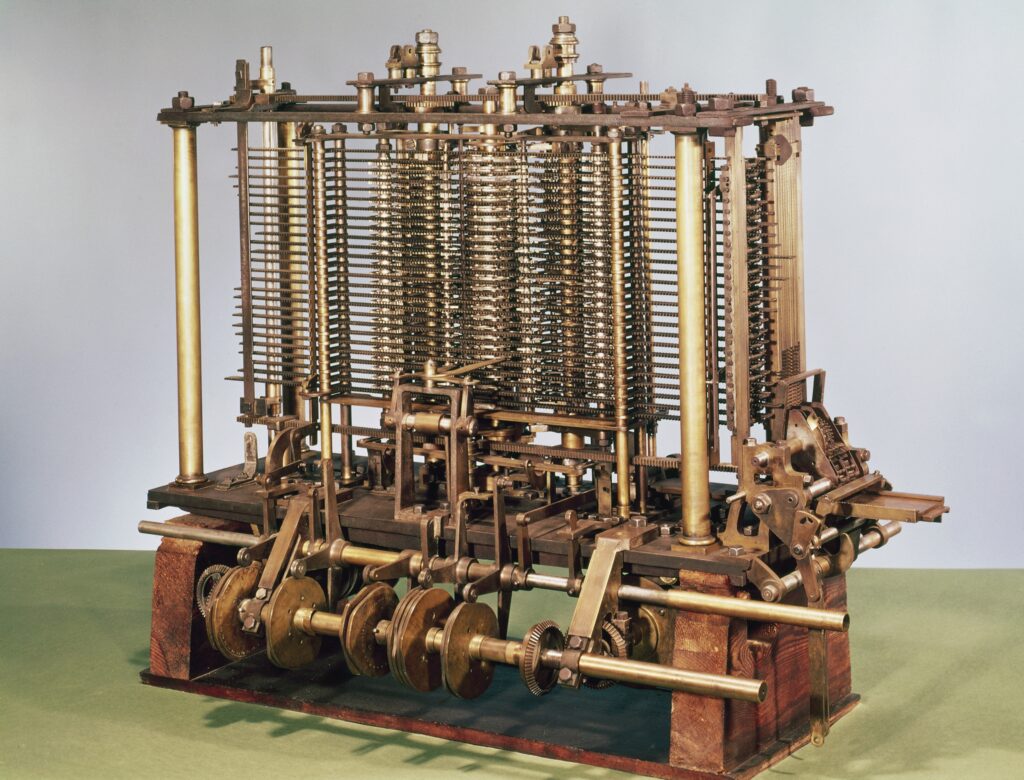 Un modelo del motor analítico de Charles Babbage, se inventó una máquina calculada en 1837, pero nunca se construyó en la vida de Babbage.