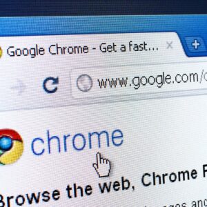Close-up of Google Chrome Web Browser web page on the web browser. Chrome is widely used web browser developed by Google.