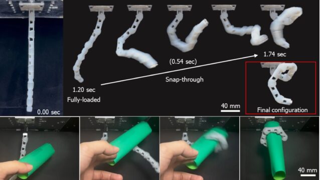 Using HeTRM, energy can be stored in a flexible joint and then released instantly, allowing it to wrap around objects, much like an octopus.