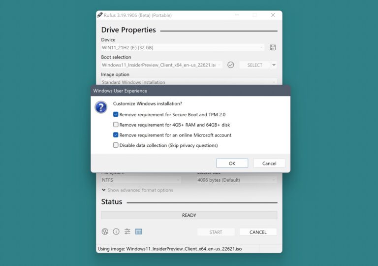 using rufus tool