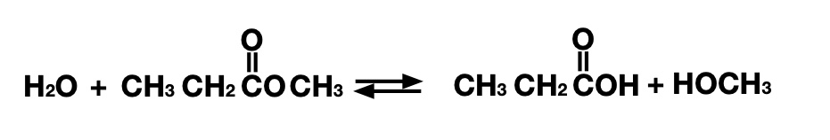 Image of two sets of chemical products, with arrows between them.