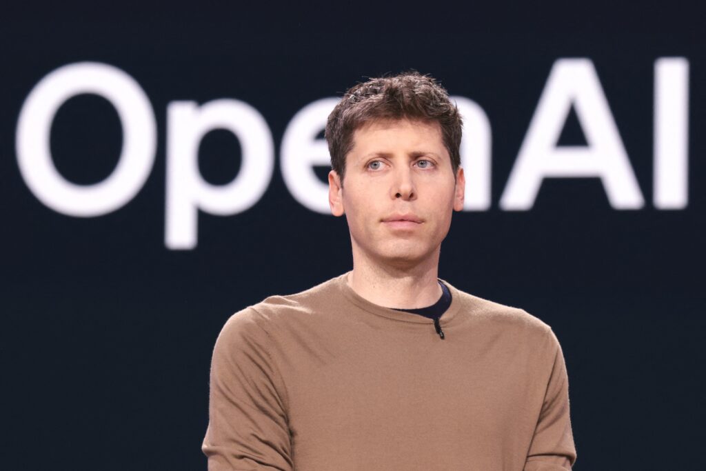 Sam Altman podczas wystąpienia publicznego
