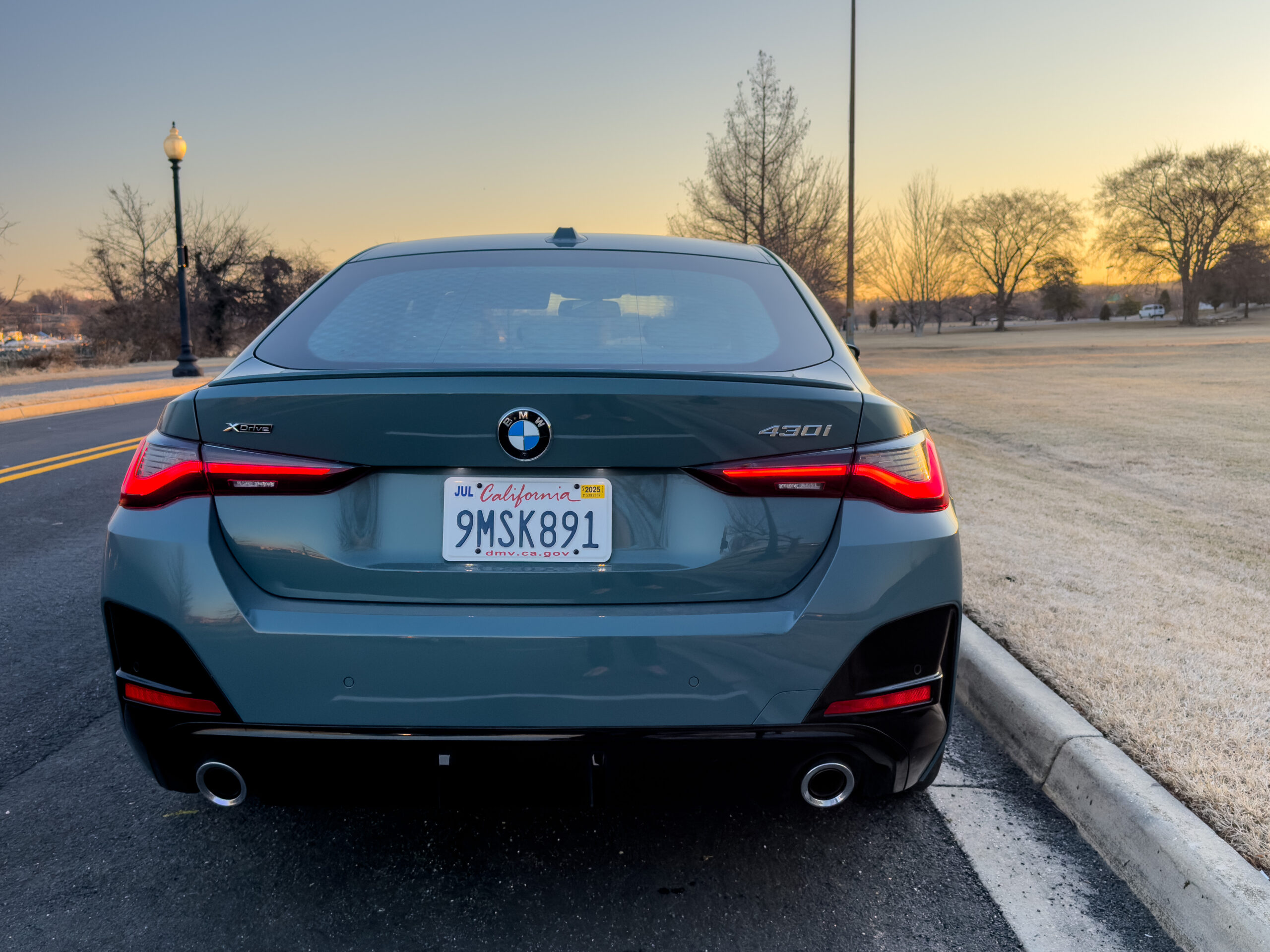 A BMW 430i Gran Coupe seen from behind