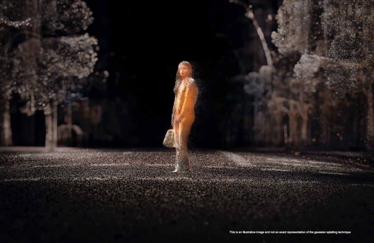 A 3D point cloud of a pedestrian