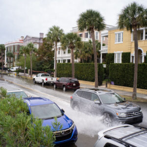 Flooded streets in Charleston, SC