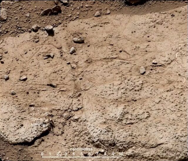 The Martian rock known as Cumberland, which was sampled in the study.