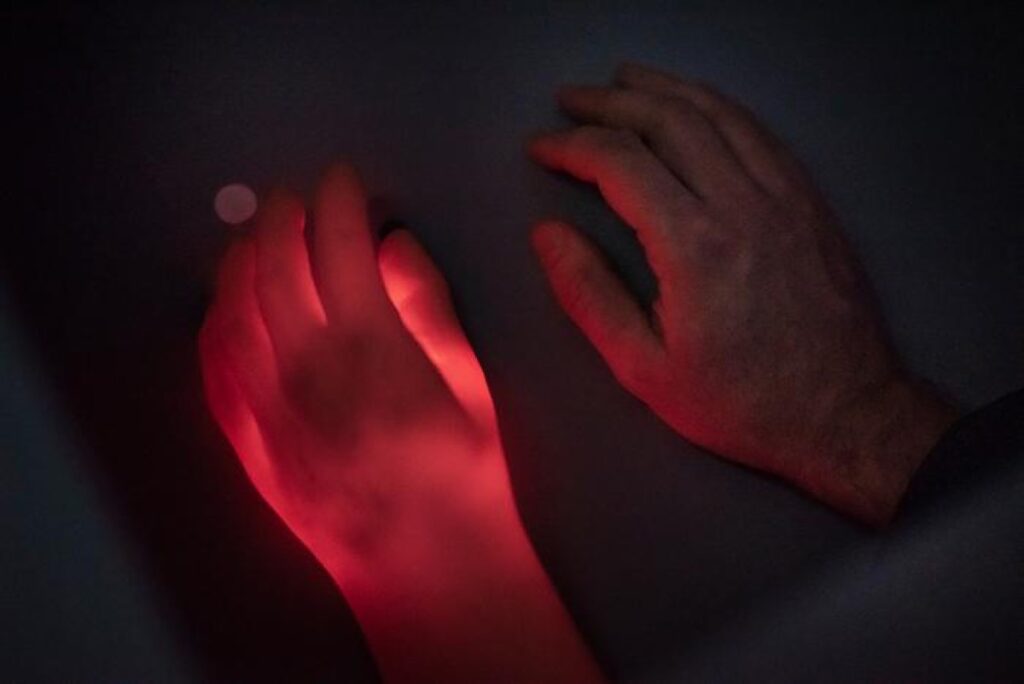 A rubber hand is perceived as part of your own body when you can't see your own.