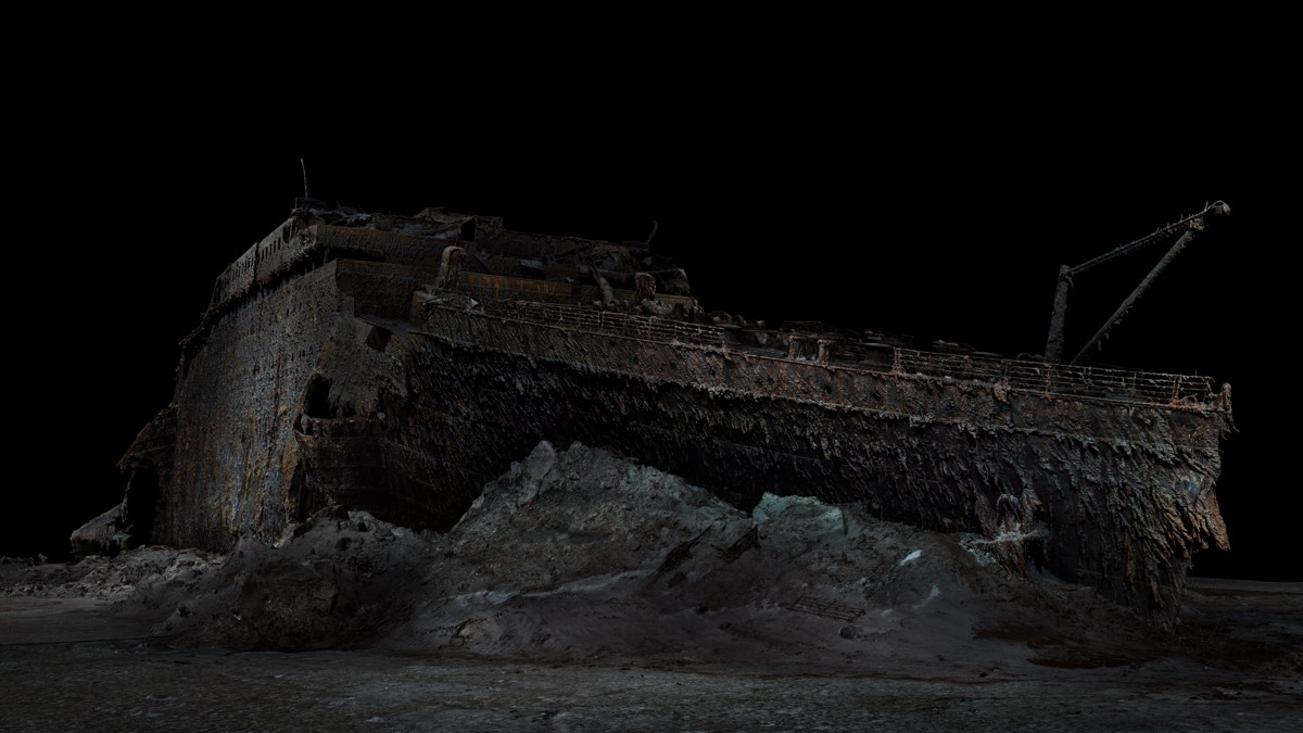The bow of the Titanic Digital Twin.