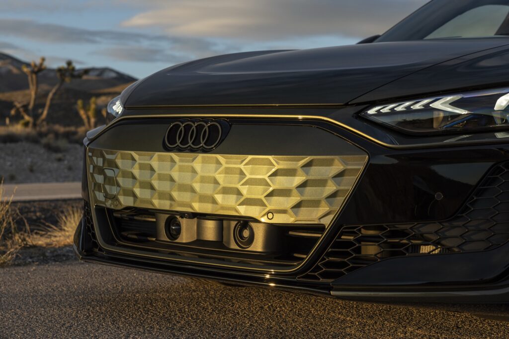 The front fascia of an Audi RS e-tron GT