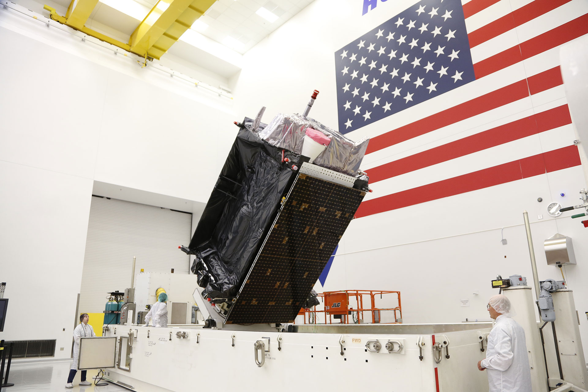The GPS III SV-08 satellite shipped to Cape Canaveral Space Force Station, Florida, last week in preparation for launch at the end of May.