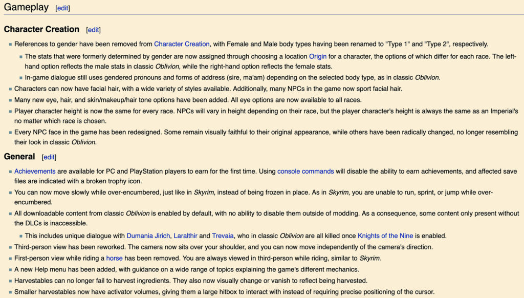 A changelog on the wiki