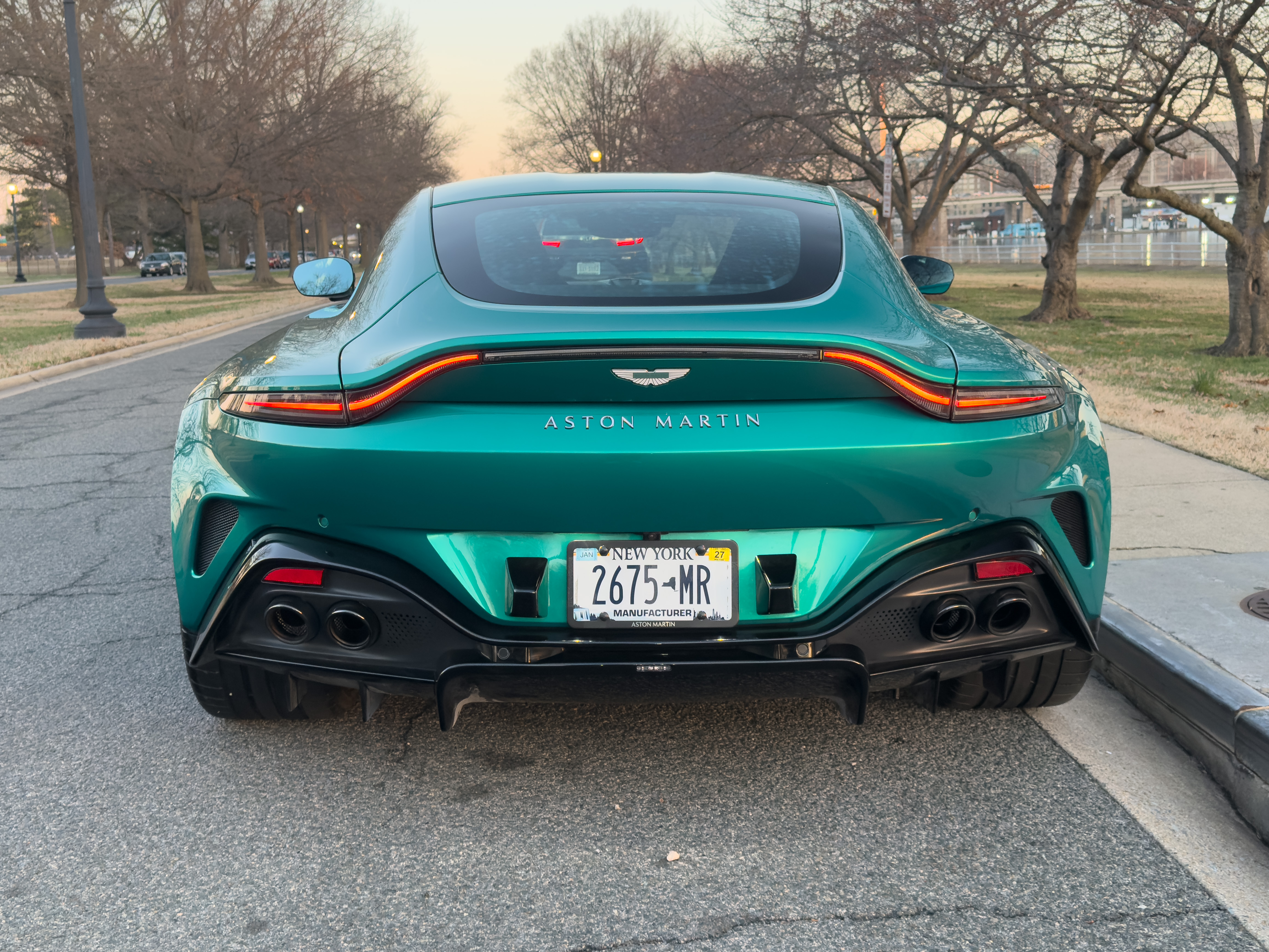Aston Martin Vantage seen from behind