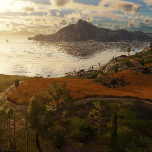 Roman farms at sunset