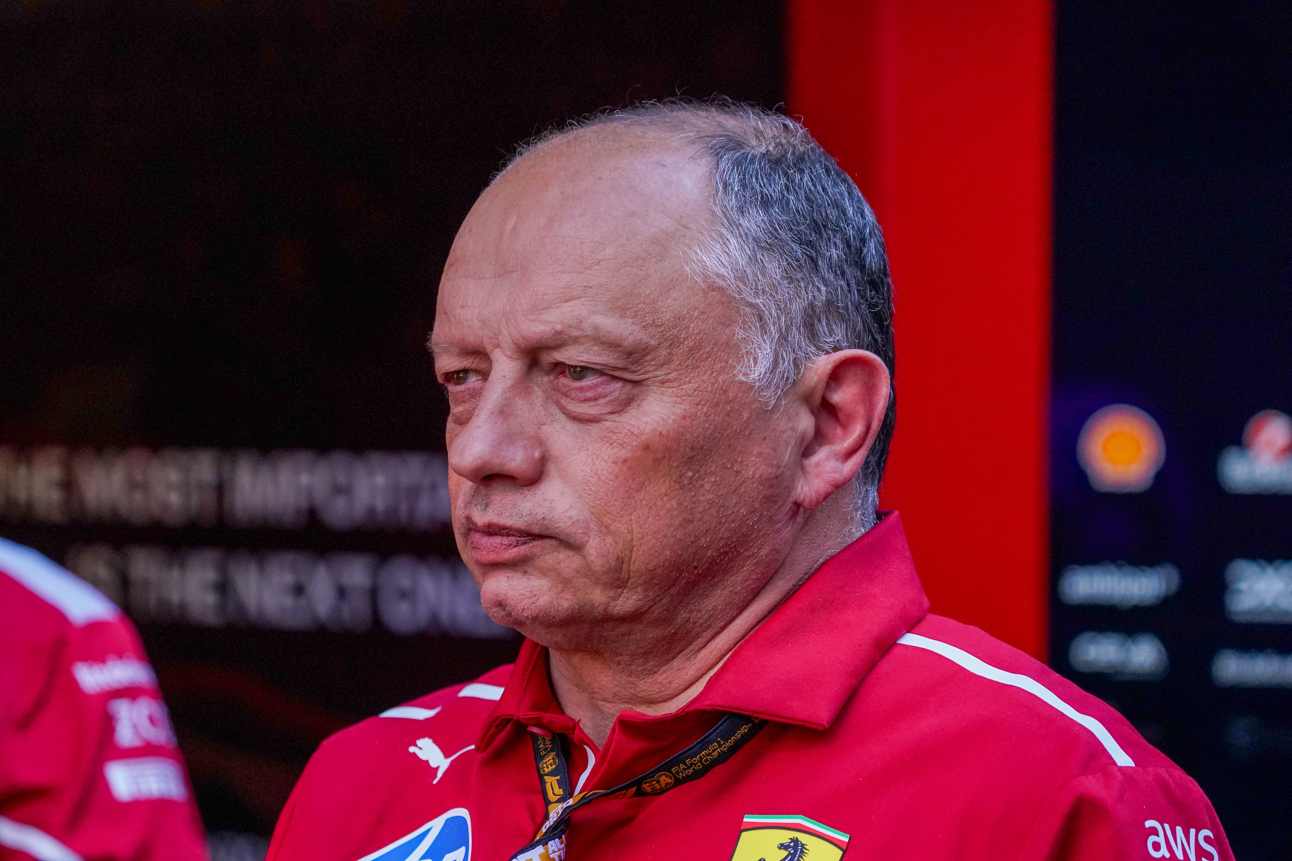Frederic Vasseur, Team Principal of Scuderia Ferrari, is at the Formula 1 AWS Gran Premio del Made in Italy e dell'Emilia-Romagna 2025 in Imola, Italy, on May 17, 2025, at Autodromo Internazionale Enzo e Dino Ferrari.