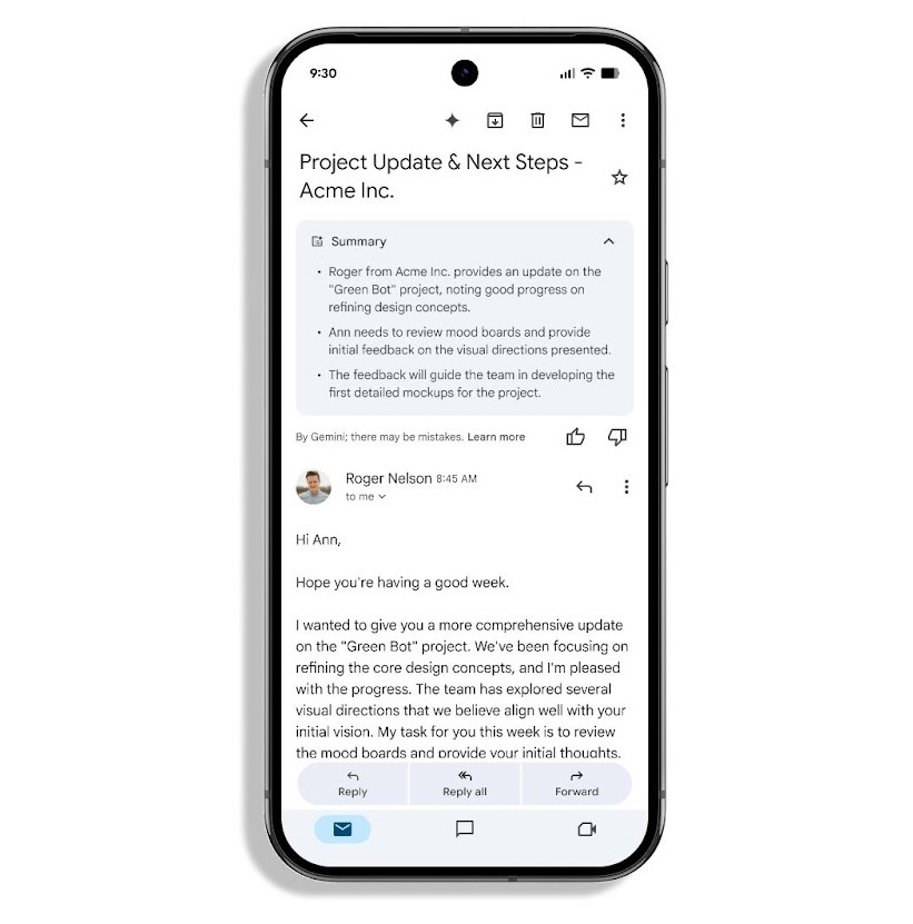 Gmail AI summary