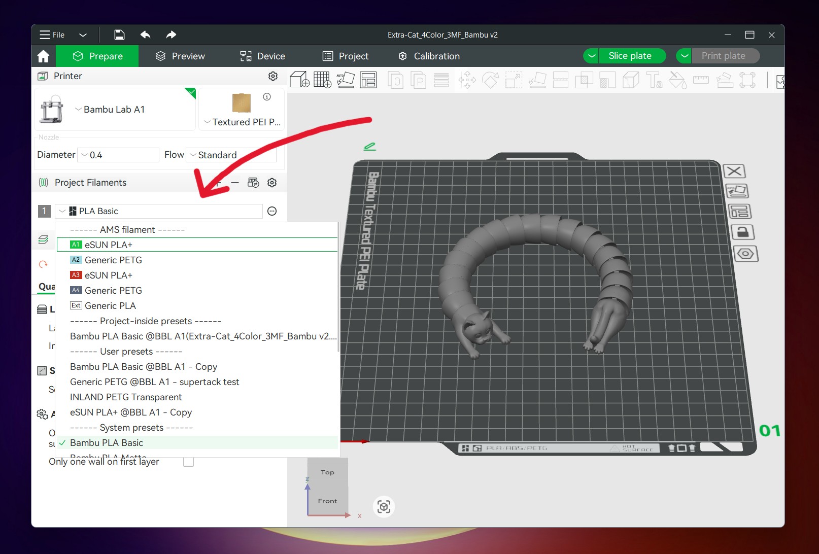 What I learned from my first few months with a Bambu Lab A1 3D printer, part 1 2 bambu filament select