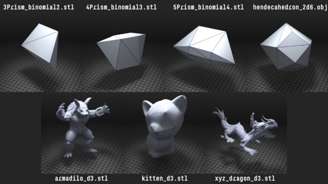 Totuși, unul dintre fișierele STL utilizate pentru imprimarea 3D a zarurilor.