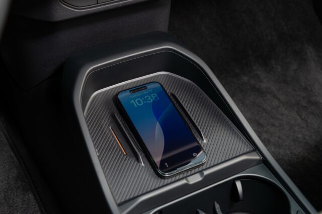 Kia EV4 wireless charging pad.