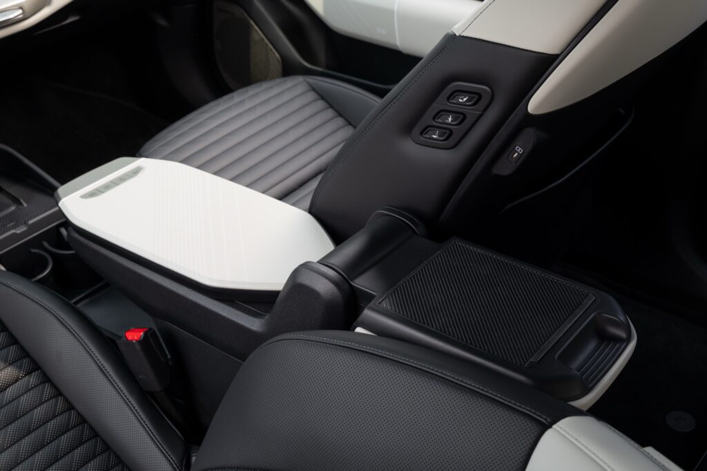 Kia EV4 seat detail.