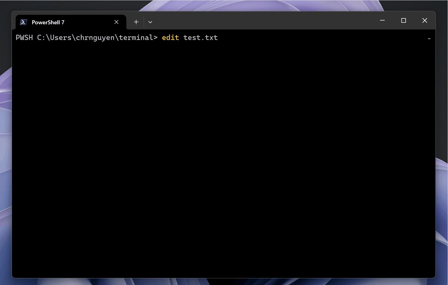 An animated GIF from Microsoft showing the modern "Edit" application in action.