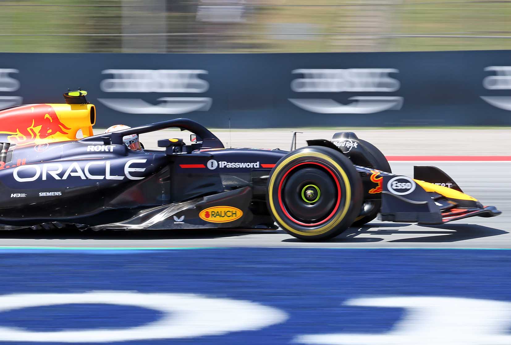 Yuki Tsunoda of Oracle Red Bull Racing drives the Red Bull RB21 Honda during Practice 3 for the Formula 1 Aramco Grand Prix of Spain at Circuit de Barcelona-Catalunya in Barcelona, Spain, on May 31, 2025.