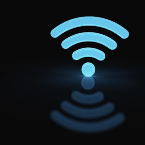 Illustration of a symbol representing radio waves for Wi-Fi networks