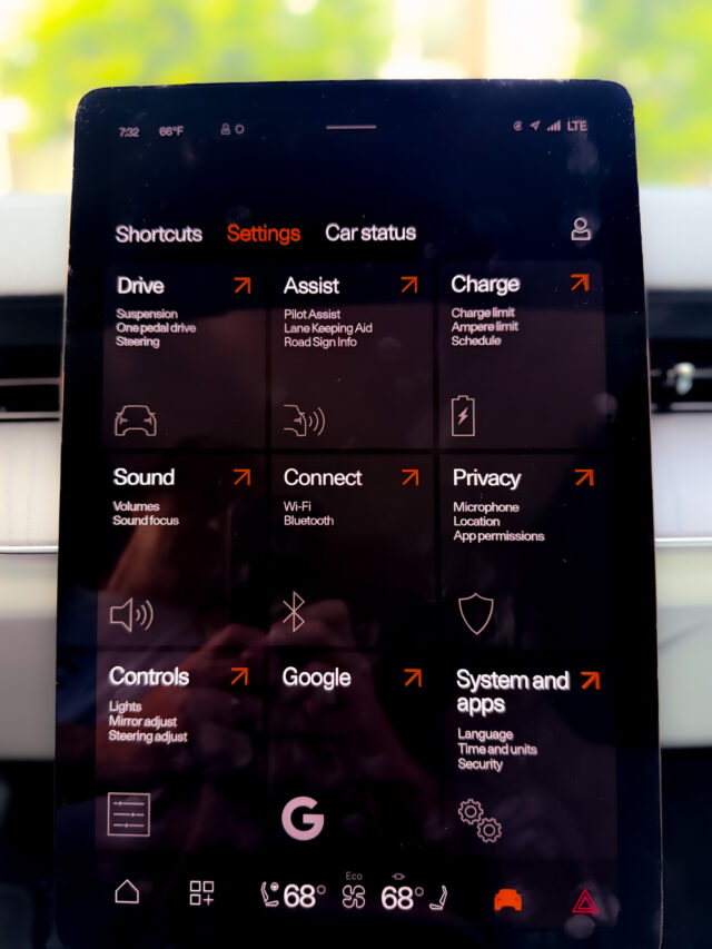 Polestar 3 infotainment screen