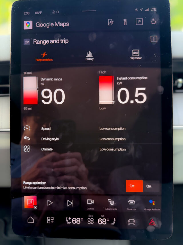 Polestar 3 infotainment screen