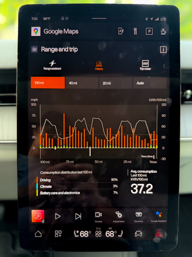 Polestar 3 infotainment screen