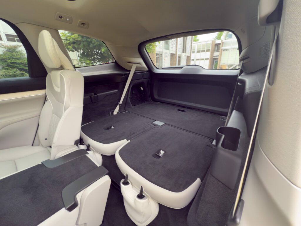 Volvo EX90 third row folded flat