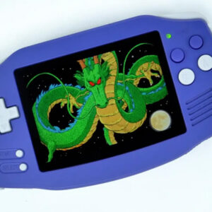 Anbernic handheld that looks like a Game Boy.