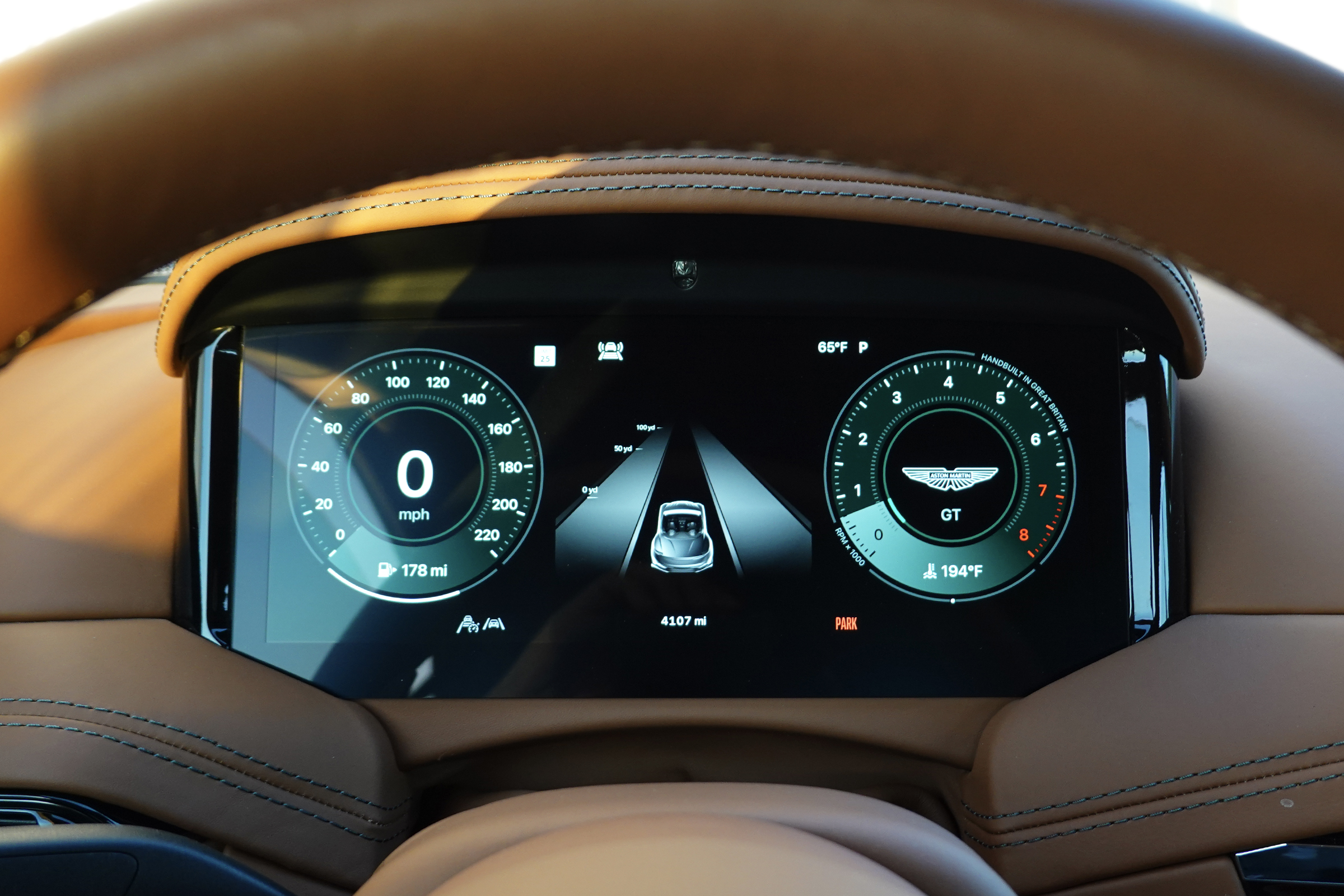 Aston Martin main instrument display running CarPlay ultra