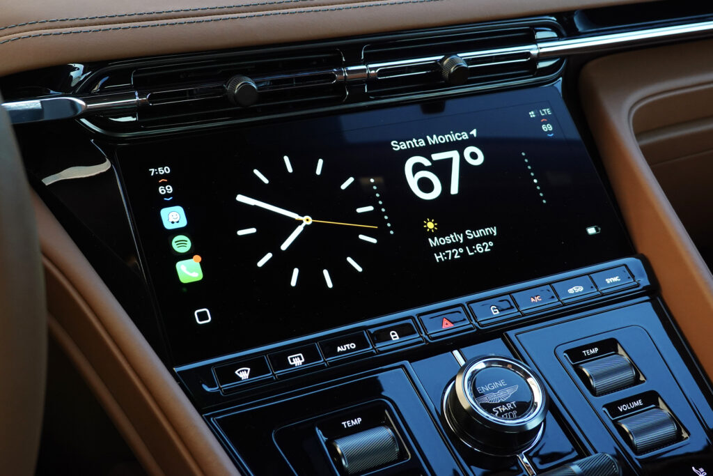 CarPlay ultra running on an Aston Martin infotainment system